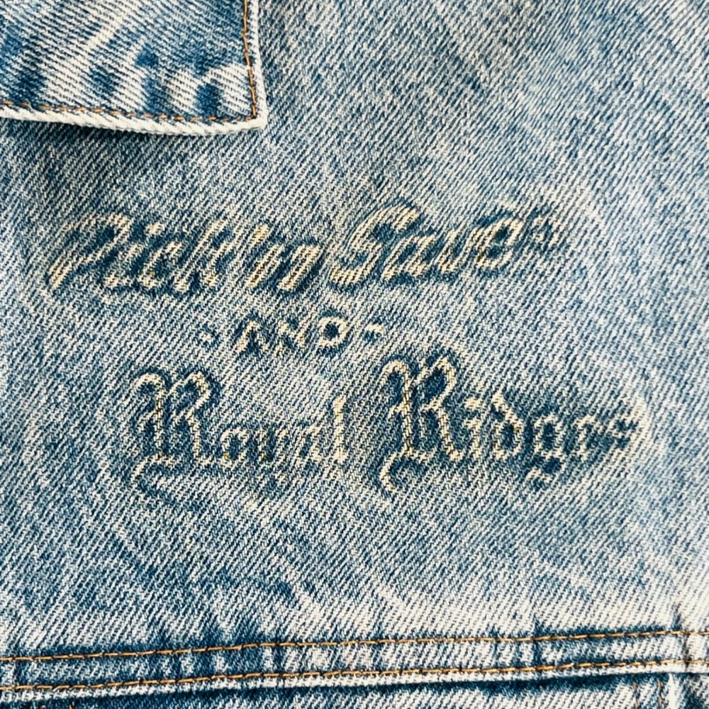 Vintage Denim Trucker Jacket Mens XL Blue Made in USA Pick 'n Save 90s Workwear - Picture 2 of 9